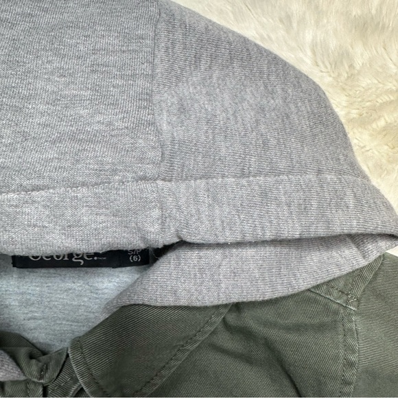 George Jacket Hooded Utility Style Green & Grey Size 6 - Picture 5 of 16